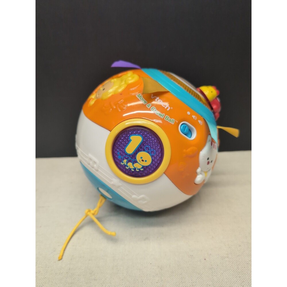 VTech Move & Crawl Ball Educational Learning Toy Moves Talks Plays Tunes Used